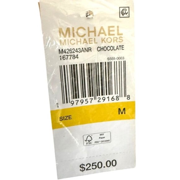 Michael Kors Womens Brown Zip Up Quilted Puffer Water Resistant Jacket Sz M New - Picture 6 of 15